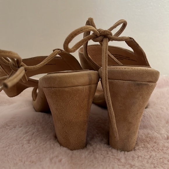 Tan Leather Strappy Heels - Picture 3 of 5